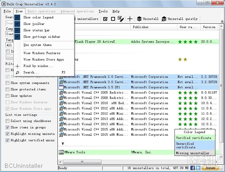 Bulk Crap Uninstaller,批量卸载软件,批量卸载