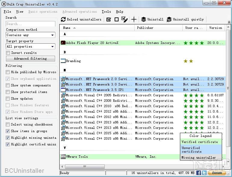 Bulk Crap Uninstaller,批量卸载软件,批量卸载